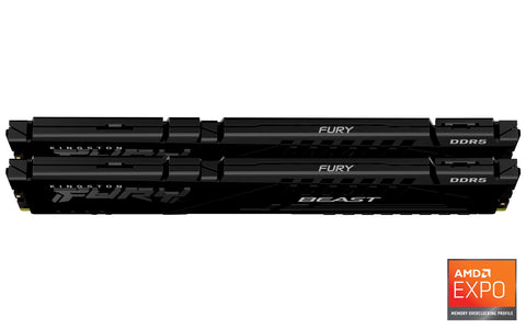 Memoria RAM Kingston FURY Beast 2 x 16GB/ DDR5/ 5600MHz/ 1.25V/ CL36/ DIMM