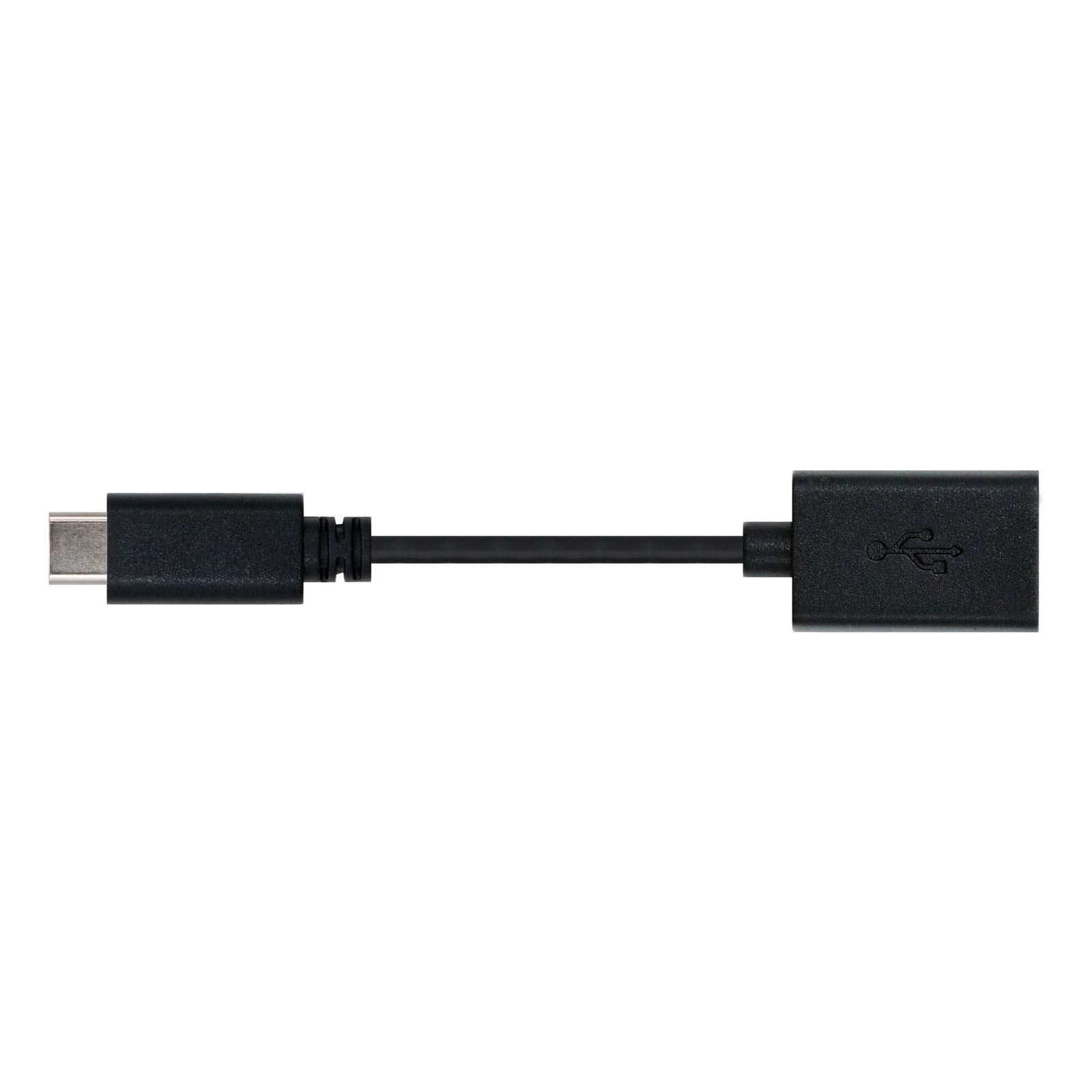 Cable USB 2.0 Nanocable 10.01.2400/ USB Tipo-C Macho - USB Hembra/ 15cm/ Negro