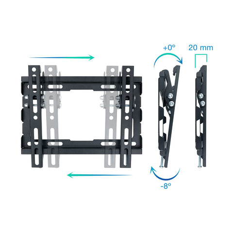 Soporte de Pared Inclinable TooQ LP1044T-B para TV de 23-43'/ hasta 45kg