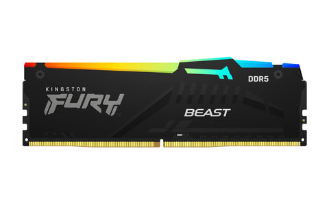 Memoria RAM Kingston FURY Beast RGB 16GB/ DDR5/ 6000MHz/ 1.35V/ CL40/ DIMM