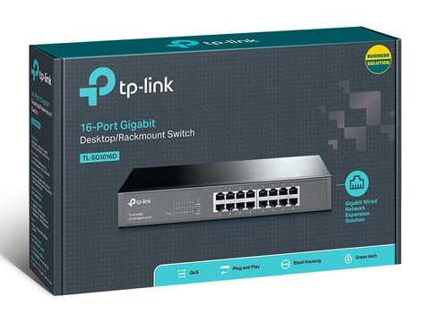 Switch TP-Link TL-SG1016D 16 Puertos/ RJ-45 10/100/1000