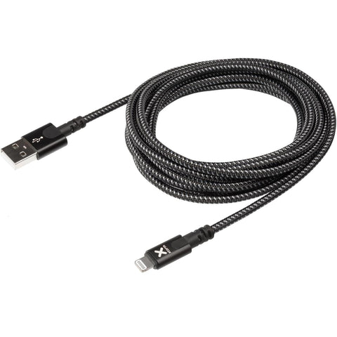 Cable USB 2.0 Lightning Xtorm CX2021/ USB Macho - Lightning Macho/ Hasta 12W/ 480Mbps/ 3m/ Negro