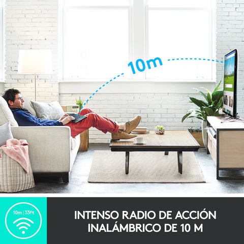 Teclado para Smart TV Logitech Wireless Touch K400 Plus