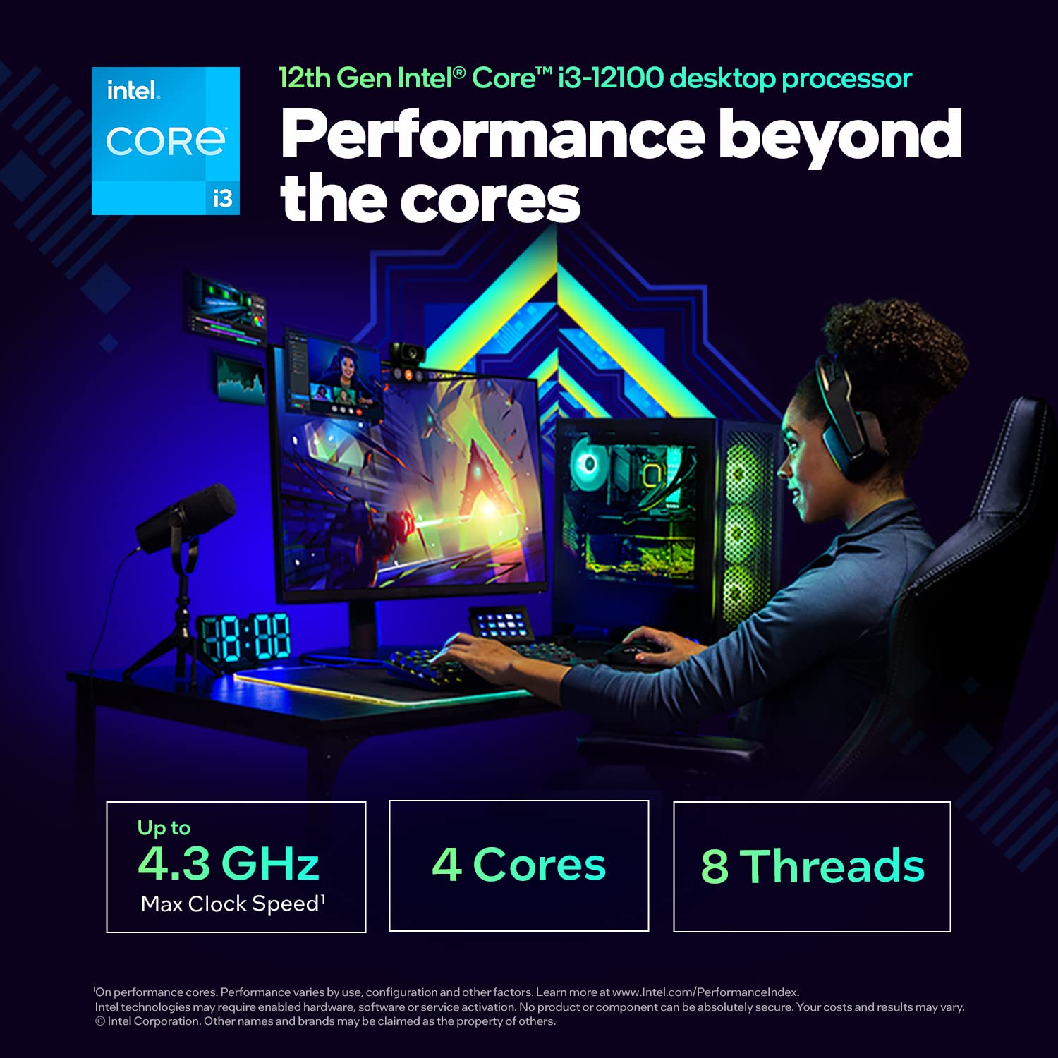 Procesador Intel Core i3-12100 3.30GHz Socket 1700