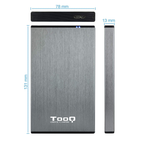 Caja Externa para Disco Duro de 2.5' TooQ TQE-2527G/ USB 3.1