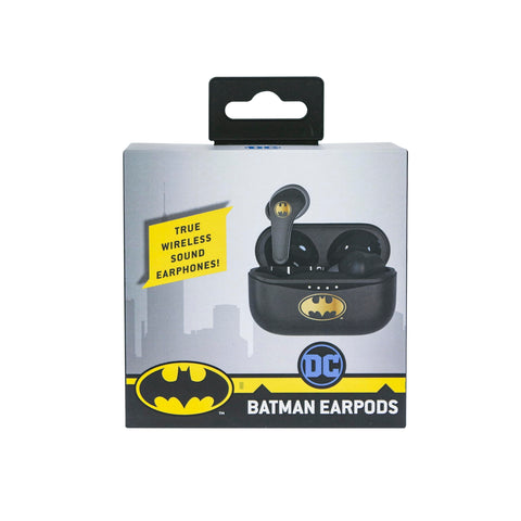 OTL Technologies - Auriculares inalámbricos Bluetooth V5.0 para niños Batman con Caja de Carga, Negro