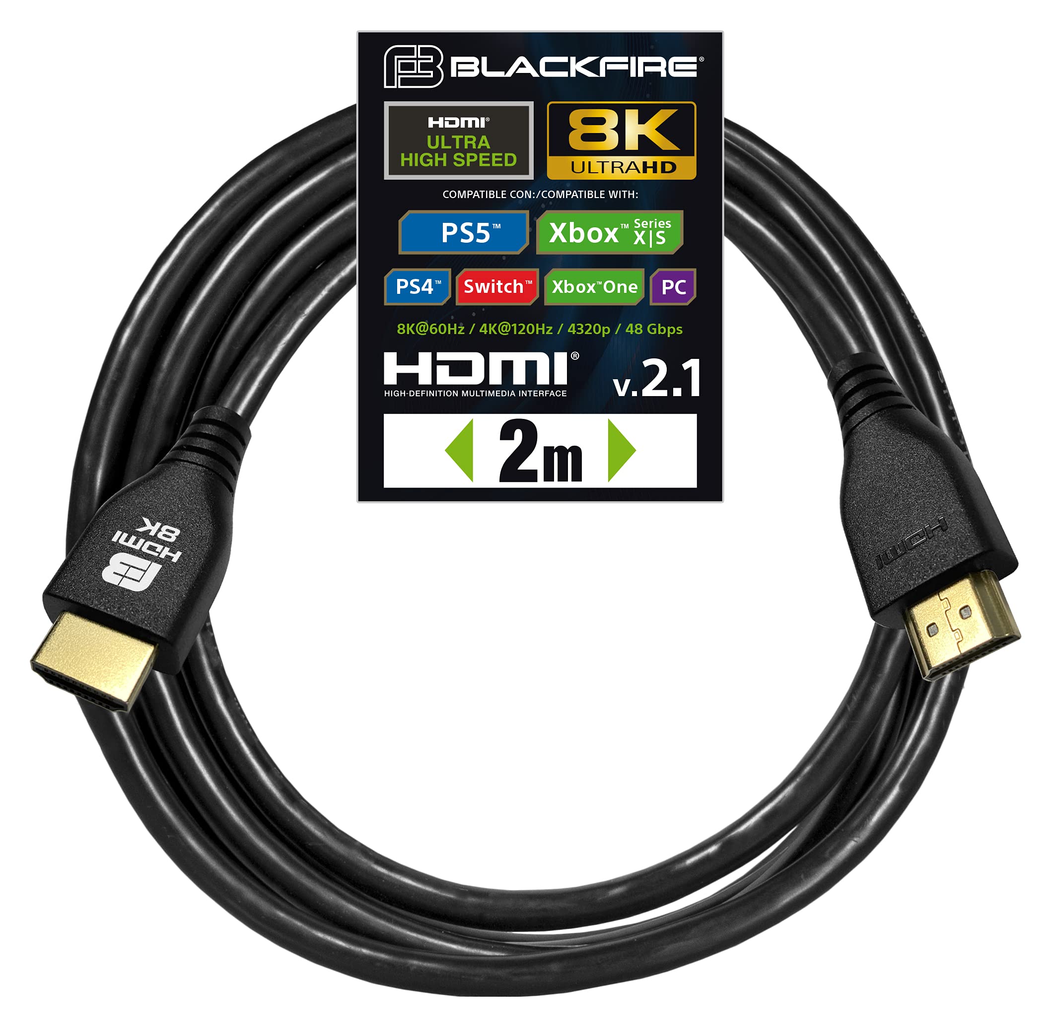 BLACKFIRE CABLE HDMI 2.1 PROMO 8K ULTRA HIGH SPEED