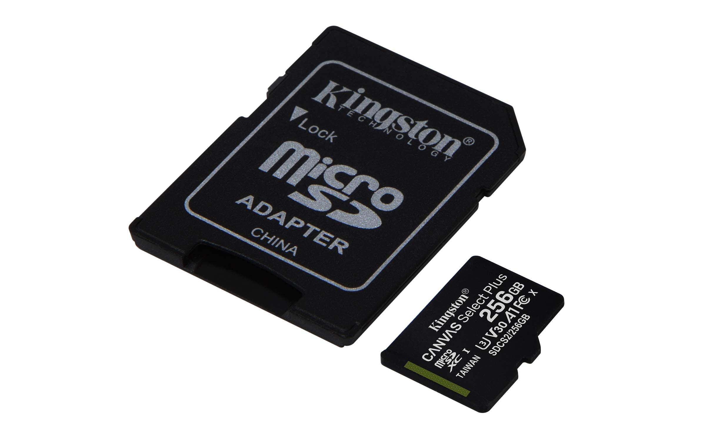 Tarjeta de Memoria Kingston CANVAS Select Plus 256GB microSD XC con Adaptador/ Clase 10/ 100MBs