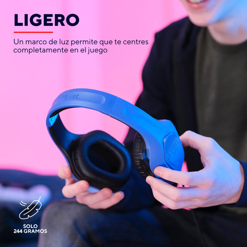 Auriculares Gaming con Micrófono Trust Gaming GXT 415 Zirox/ Jack 3.5/ Azules