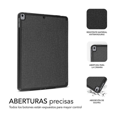 Funda Subblim Shock Case para Tablet iPad 9/8/7 Gen 10.2'/ Negra