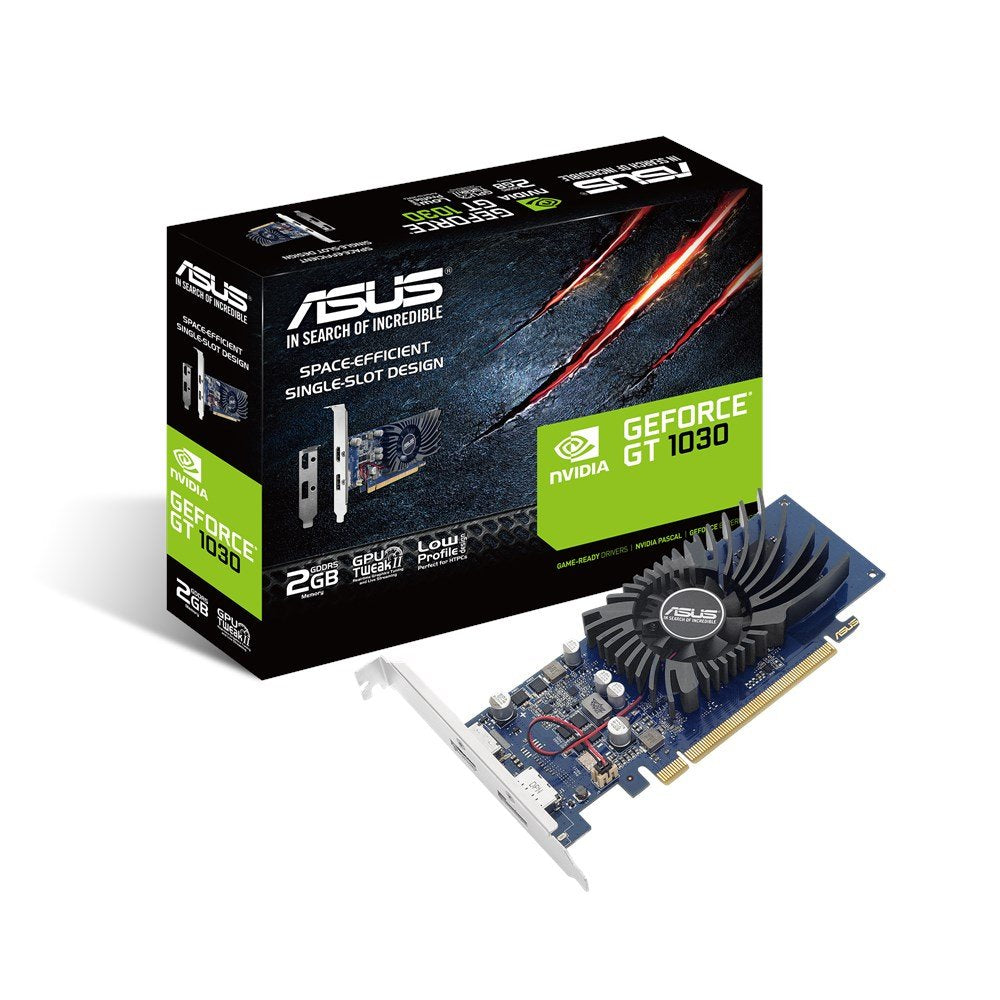 ASUS GT1030-2G-BRK - Tarjeta gráfica (GeForce GT 1030, 2 GB, GDDR5, 64 bit, 7680 x 4320 Pixeles, PCI Express 3.0)