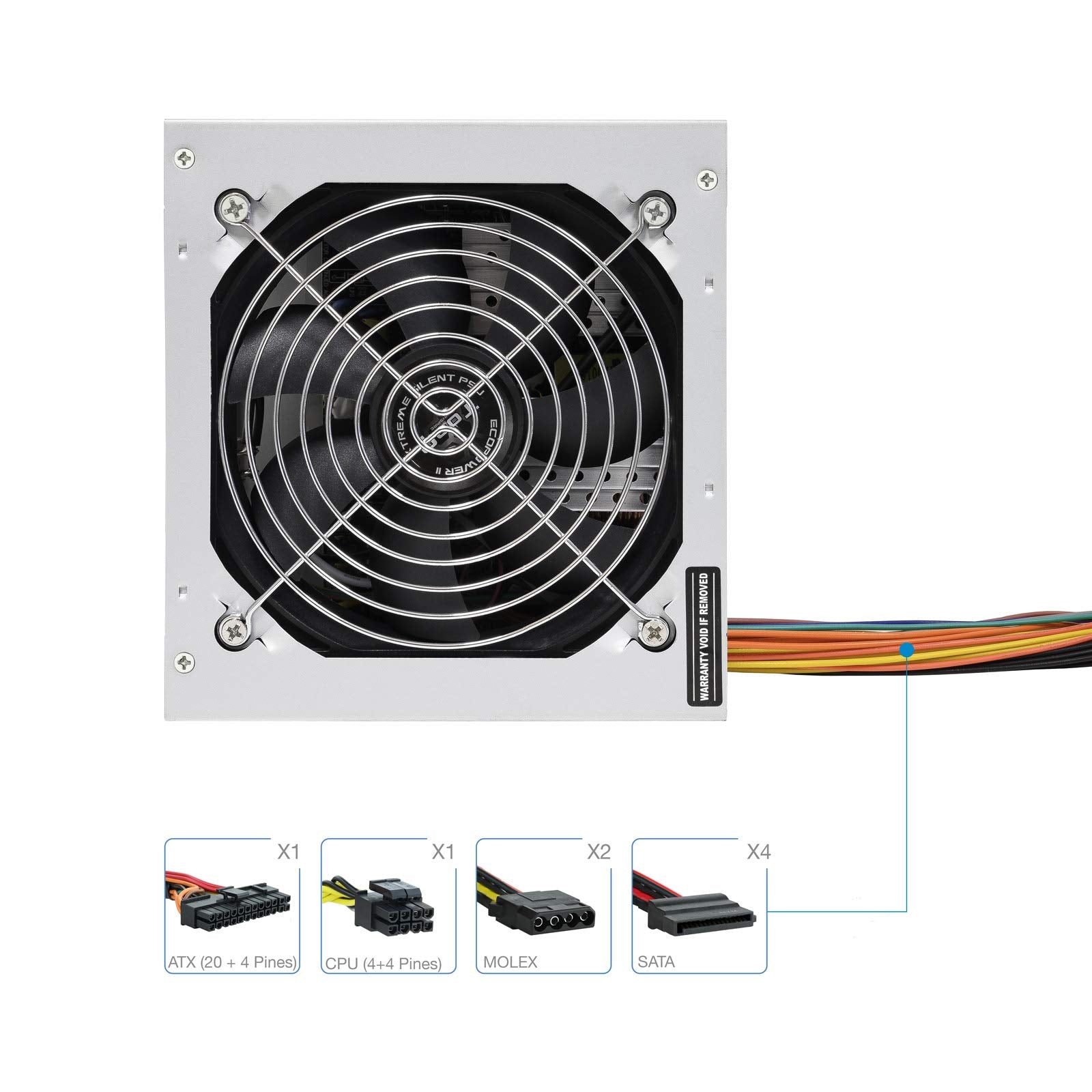 Fuente de Alimentación Tooq TQEP-500SSE-O OEM/ 500W/ Ventilador 12cm