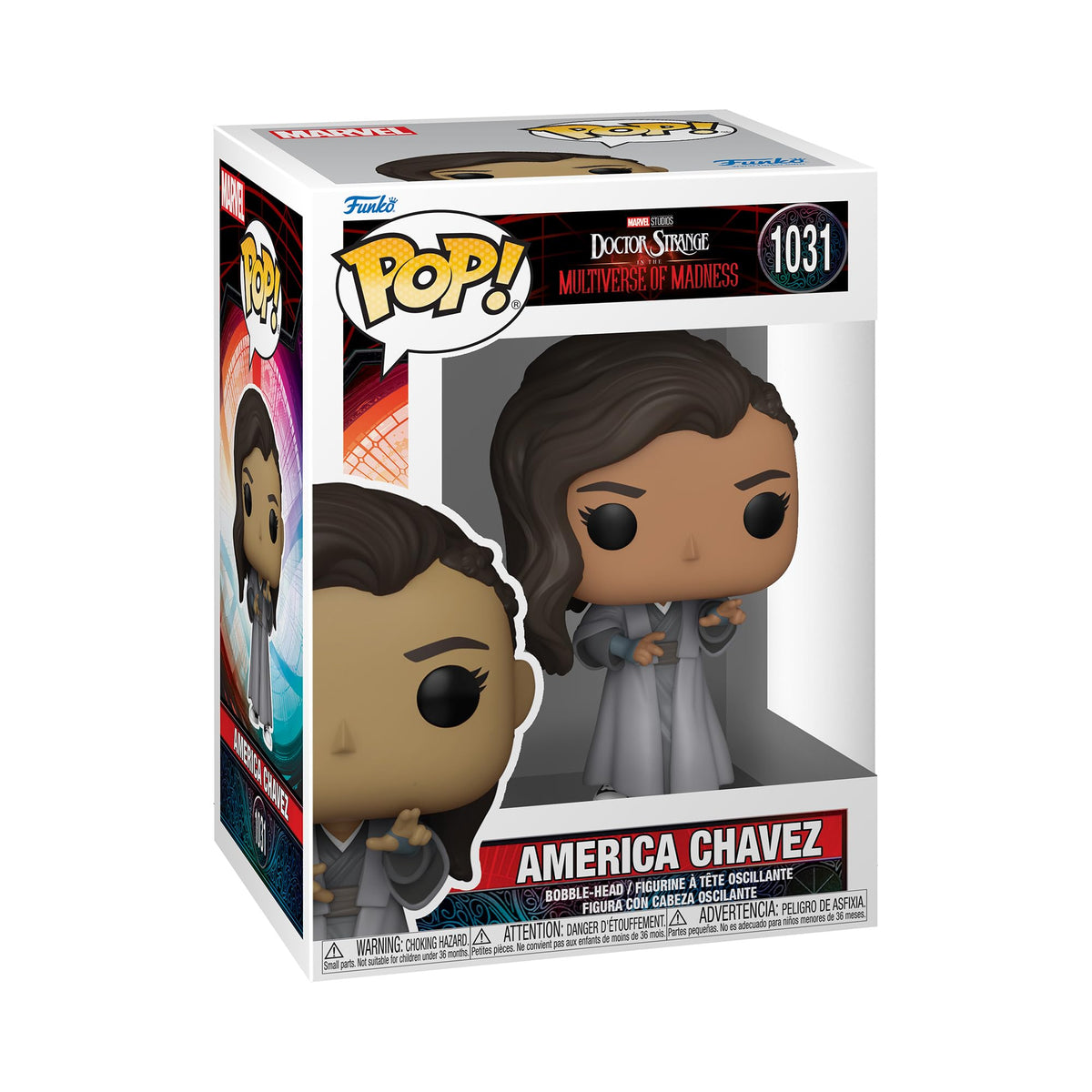 Funko Pop! Marvel: - America Chavez - Doctor Strange - Figura de Vinilo Coleccionable - Idea de Regalo- Mercancia Oficial - Juguetes para Niños y Adultos - Movies Fans - Muñeco para Coleccionistas