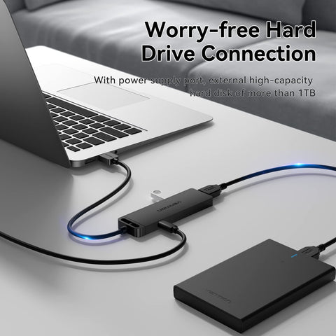 Hub USB 3.0 Vention CHLBB/ 4xUSB/ 1xMicroUSB PD