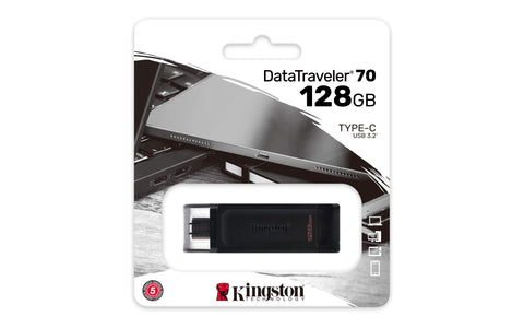 Pendrive 128GB Kingston DataTraveler 70 USB Tipo-C