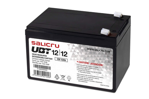 Batería Salicru UBT 12/12 compatible con SAI Salicru según especificaciones