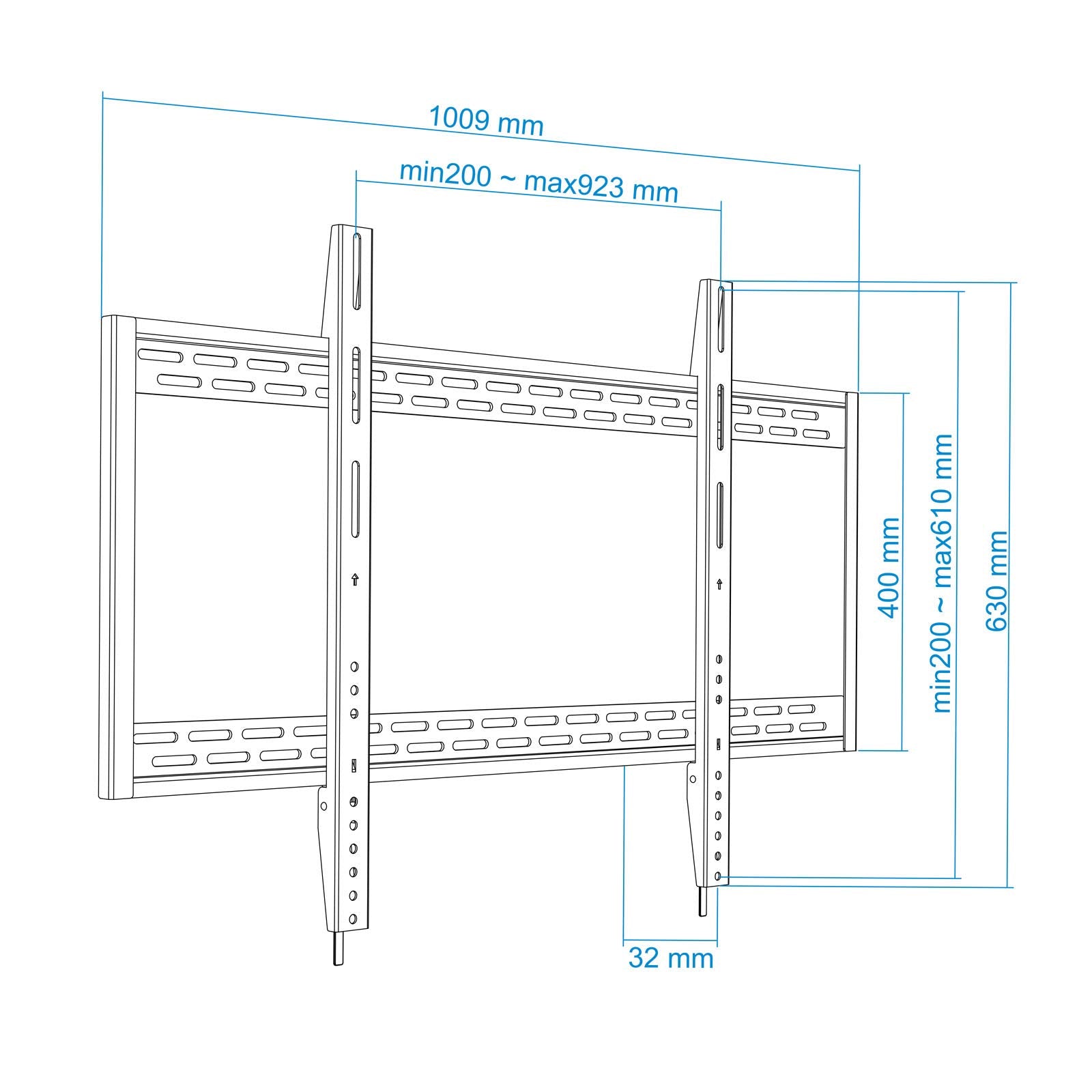 Soporte de Pared Fijo TooQ LP41130F-B para TV de 60-100'/ hasta 130kg