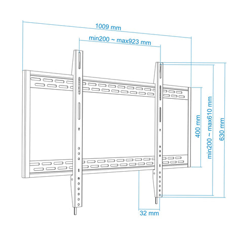 Soporte de Pared Fijo TooQ LP41130F-B para TV de 60-100'/ hasta 130kg