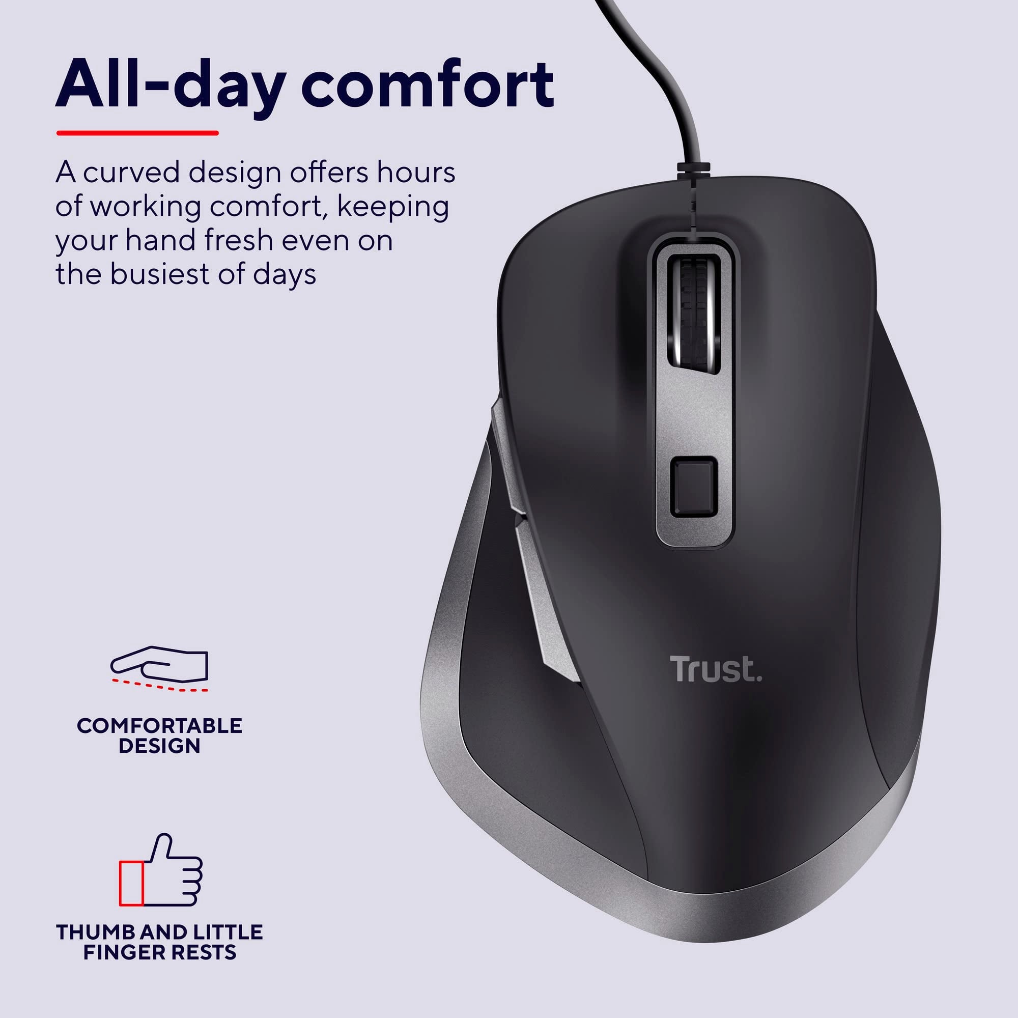 Ratón Ergonómico Trust Fyda Eco/ Hasta 5000 DPI