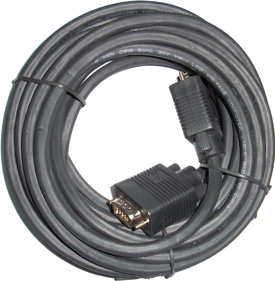 Cable VGA 3GO CVGA10MM/ VGA Macho - VGA Macho/ 10m/ Negro