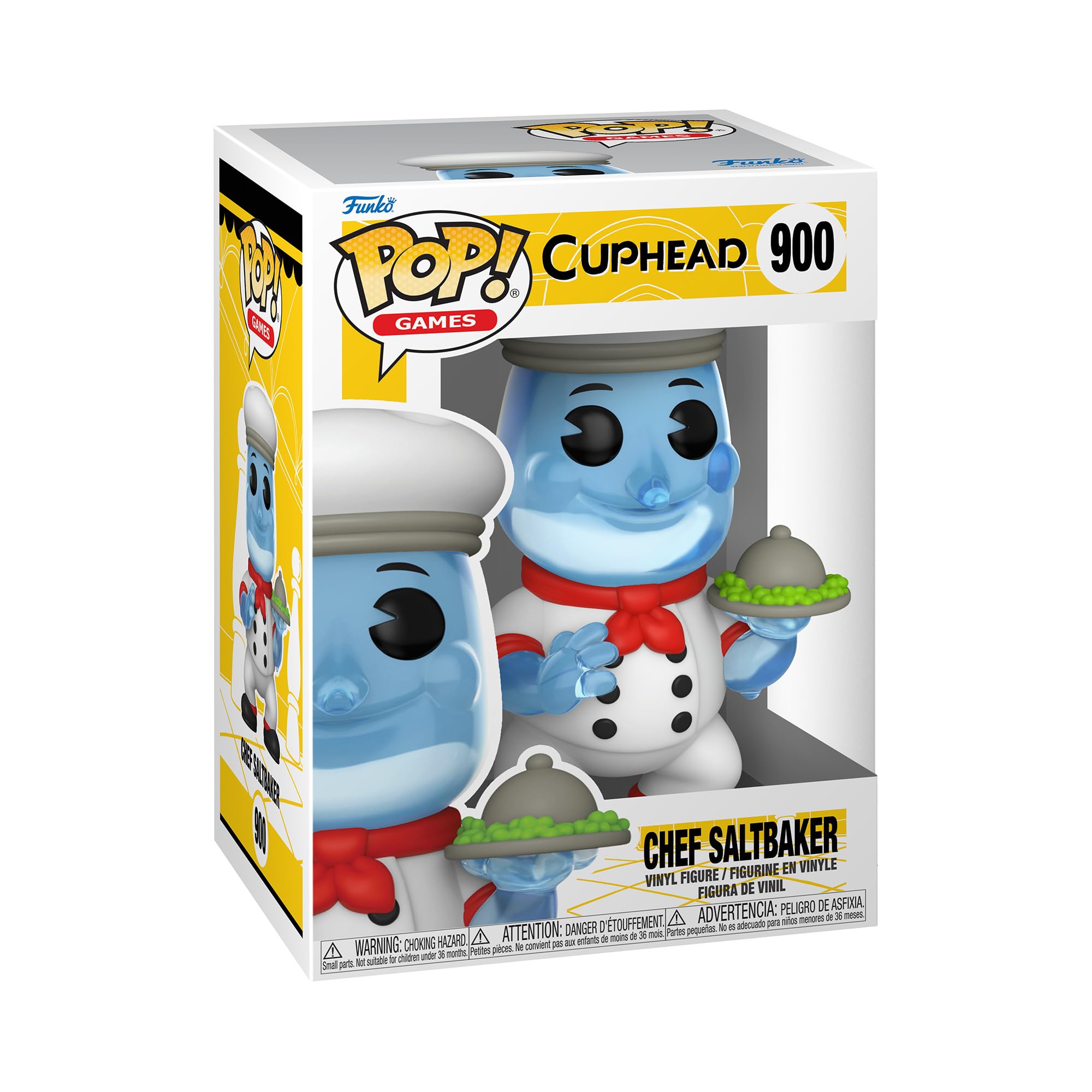 Funko Pop! Games: Cuphead - Chef Saltbaker - 1/6 de Probabilidades de Obtener la RARA Variante Chase - Figura de Vinilo Coleccionable - Idea de Regalo- Mercancia Oficial - Video Games Fans