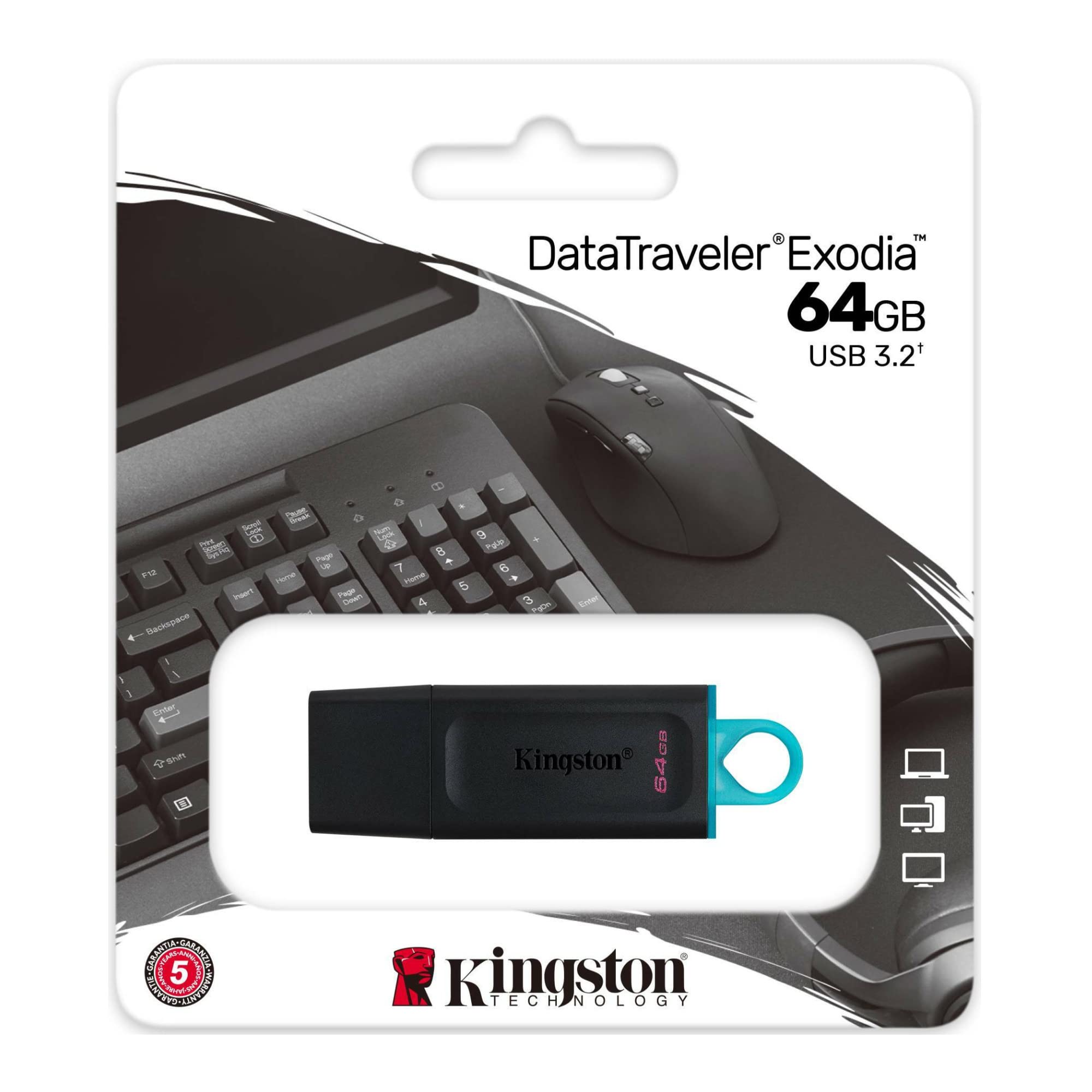 Pendrive 64GB Kingston DataTraveler Exodia USB 3.2