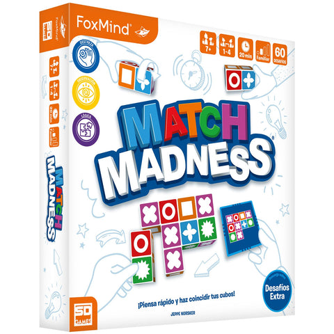 SD GAMES - Juego de Mesa Match Madness, Edad 7+, Juego de Velocidad y Percepción