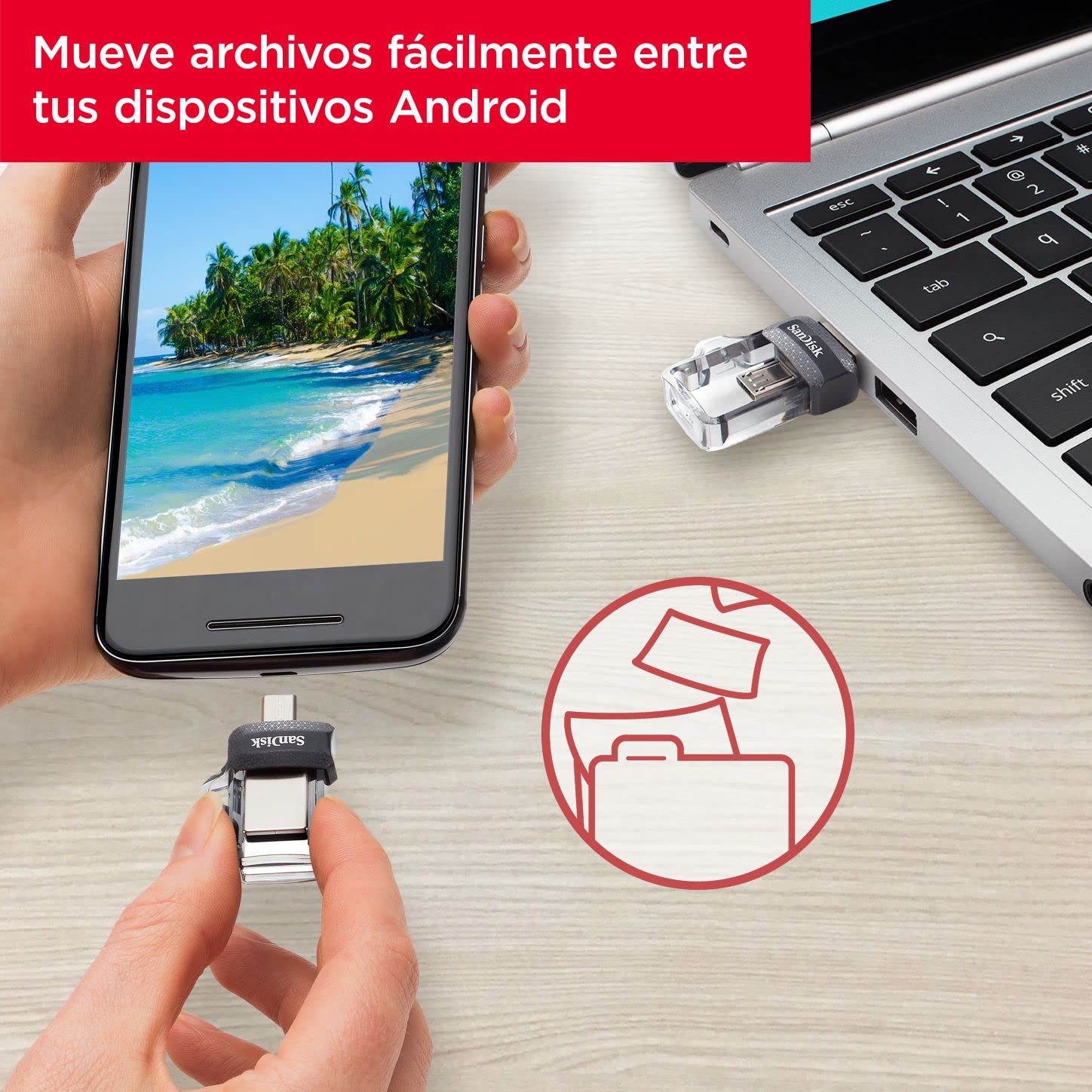 Pendrive 128GB SanDisk Dual m3.0 Ultra USB 3.0/ MicroUSB