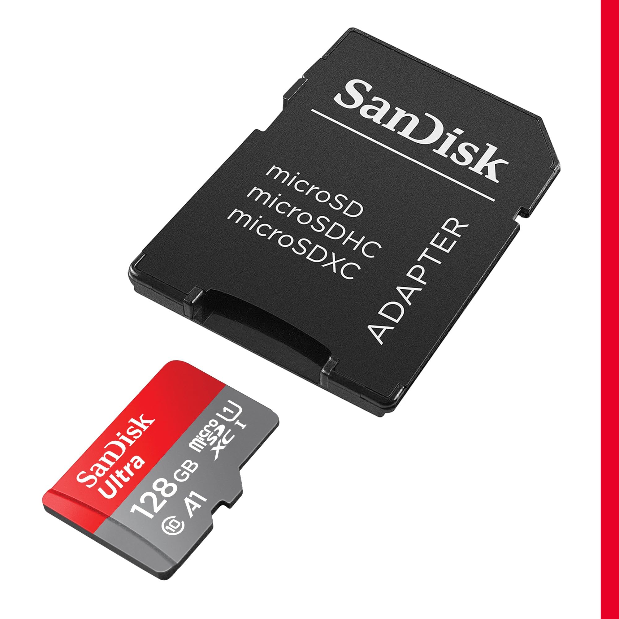 Tarjeta de Memoria SanDisk Ultra 128GB microSD XC con Adaptador/ Clase 10/ 140MBs