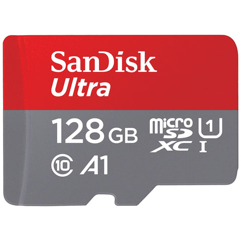 Tarjeta de Memoria SanDisk Ultra 128GB microSD XC con Adaptador/ Clase 10/ 140MBs