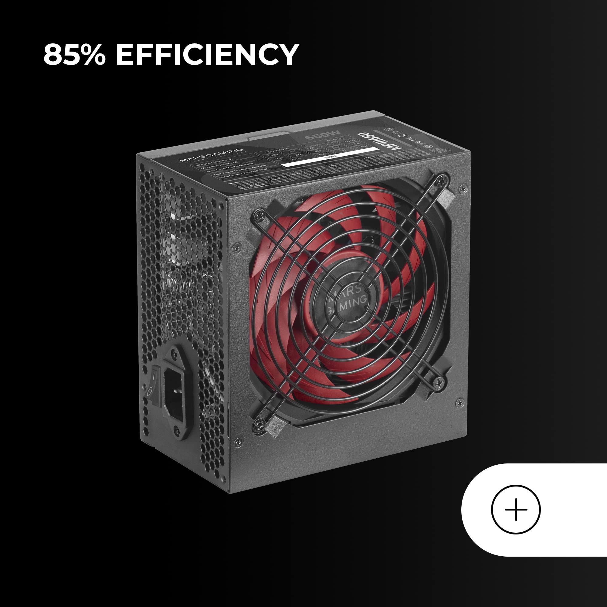 Fuente de Alimentación Mars Gaming MPIII650/ 650W/ Ventilador 12cm