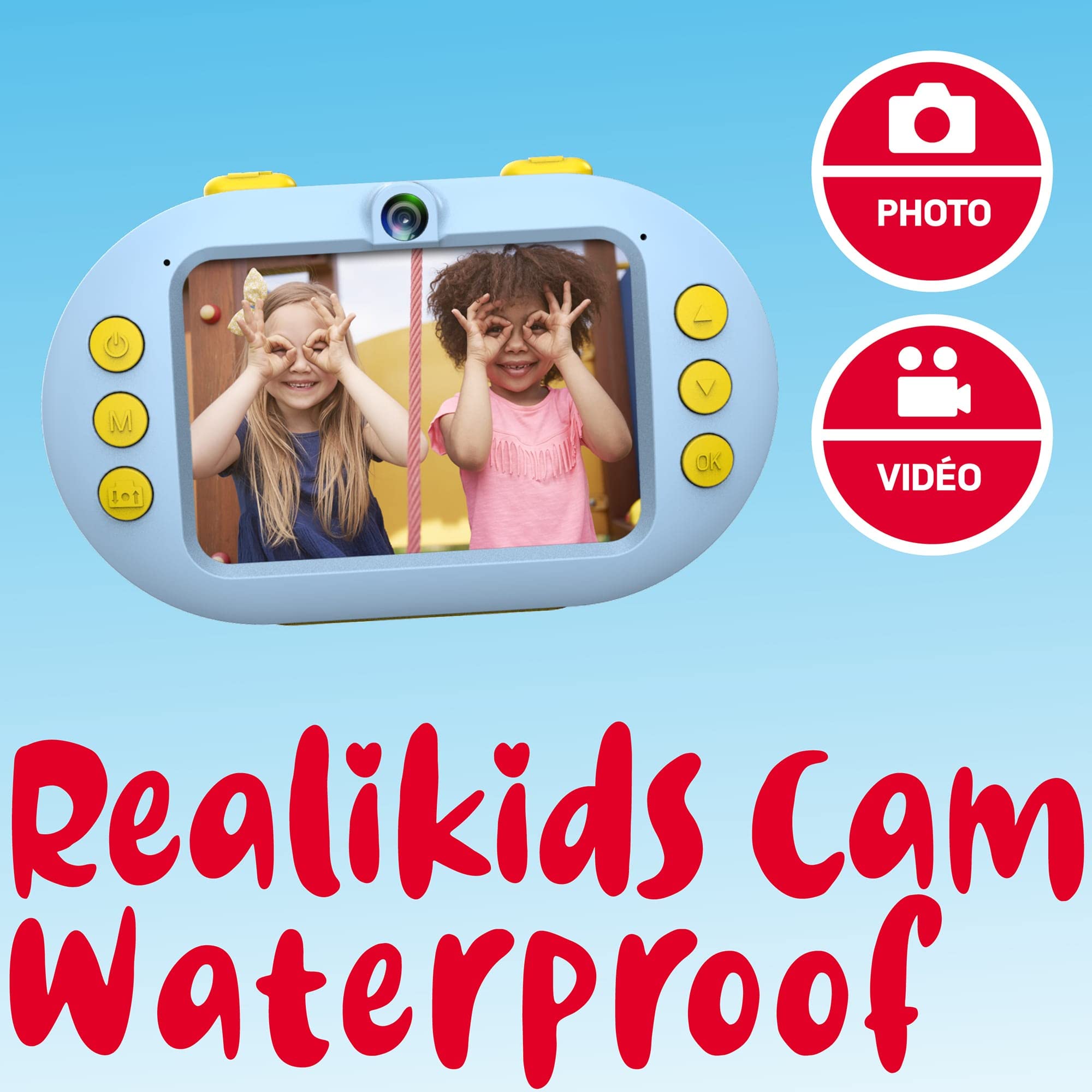 Cámara Digital Deportiva AgfaPhoto Realikids CAM Waterproof/ 16MP/ Azul/ Incluye Tarjeta Micro SD 8GB