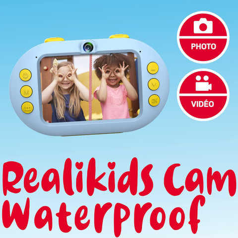 Cámara Digital Deportiva AgfaPhoto Realikids CAM Waterproof/ 16MP/ Azul/ Incluye Tarjeta Micro SD 8GB