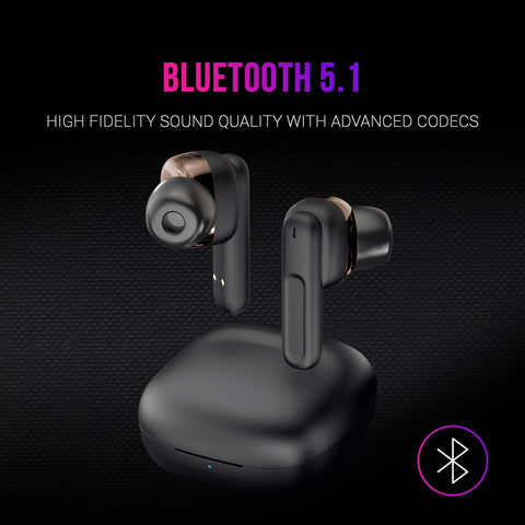 Auriculares Bluetooth Mars Gaming MHIB con estuche de carga/ Autonomía 4h/ Negros