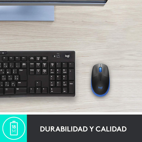 Ratón Inalámbrico Logitech M190/ Hasta 1000 DPI/ Gris Medio