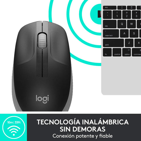 Ratón Inalámbrico Logitech M190/ Hasta 1000 DPI/ Gris Medio