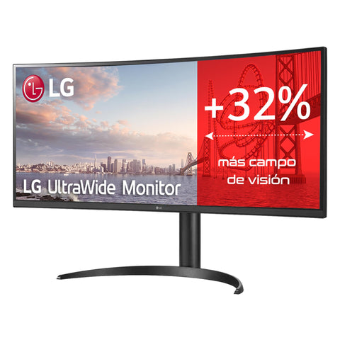 Monitor Profesional Ultrapanorámico Curvo LG 34WQ75C-B 34'/ WQHD/ Multimedia/ Regulable en altura/ Negro