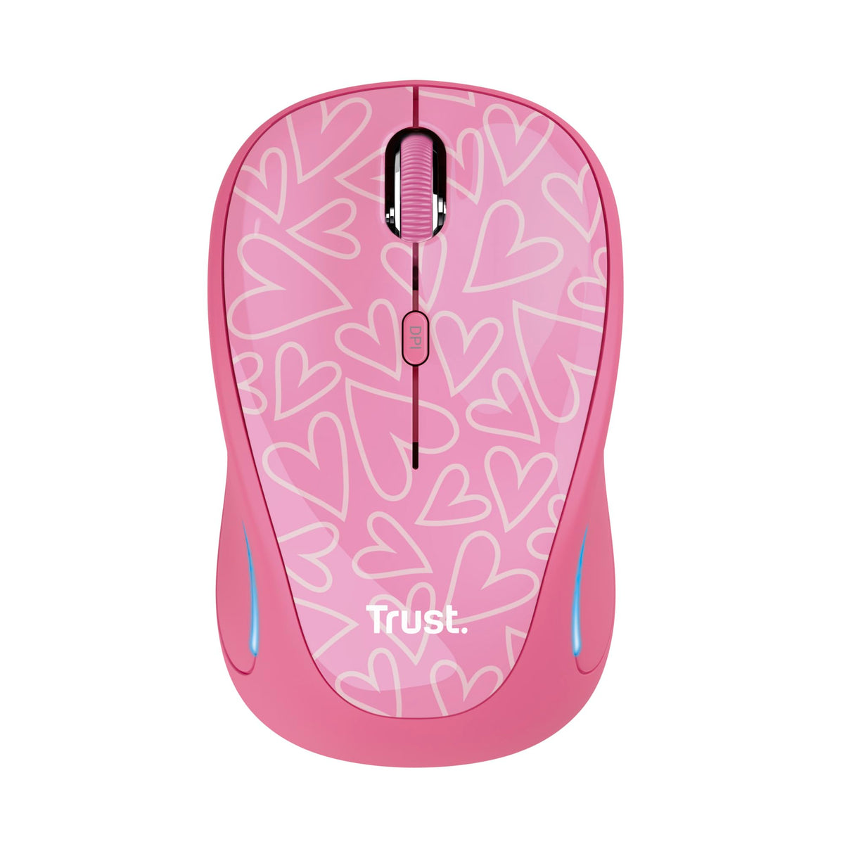 Trust Yvi FX - Ratón óptico inalámbrico iluminado, rosa