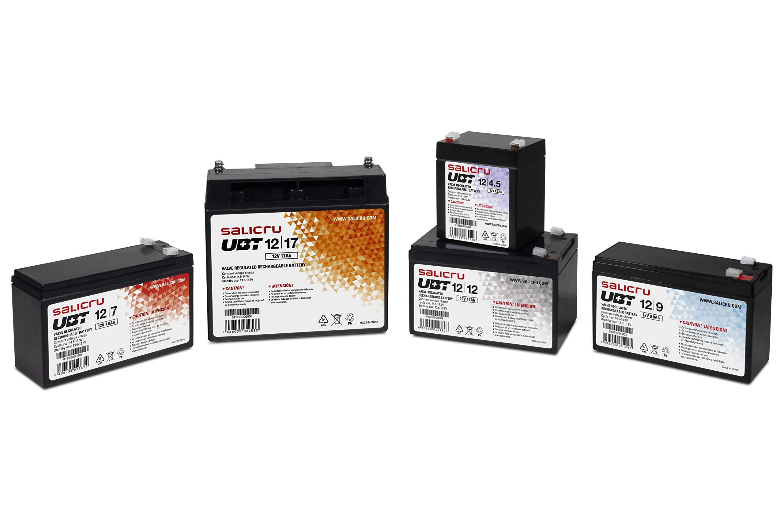 Batería Salicru UBT 12/9 compatible con SAI Salicru según especificaciones