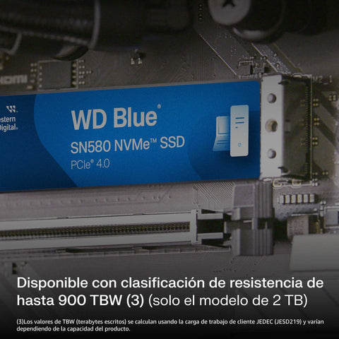 Disco SSD Western Digital WD Blue SN580 2TB/ M.2 2280 PCIe/ Full Capacity