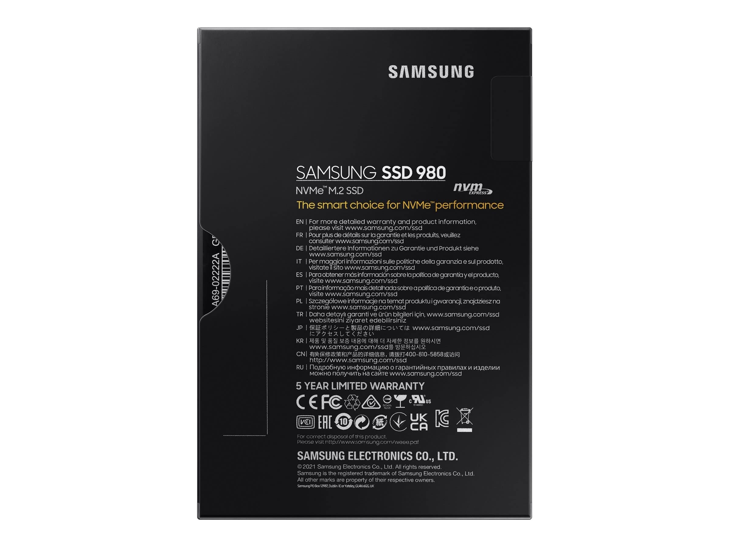 Disco SSD Samsung 980 1TB/ M.2 2280 PCIe/ Full Capacity