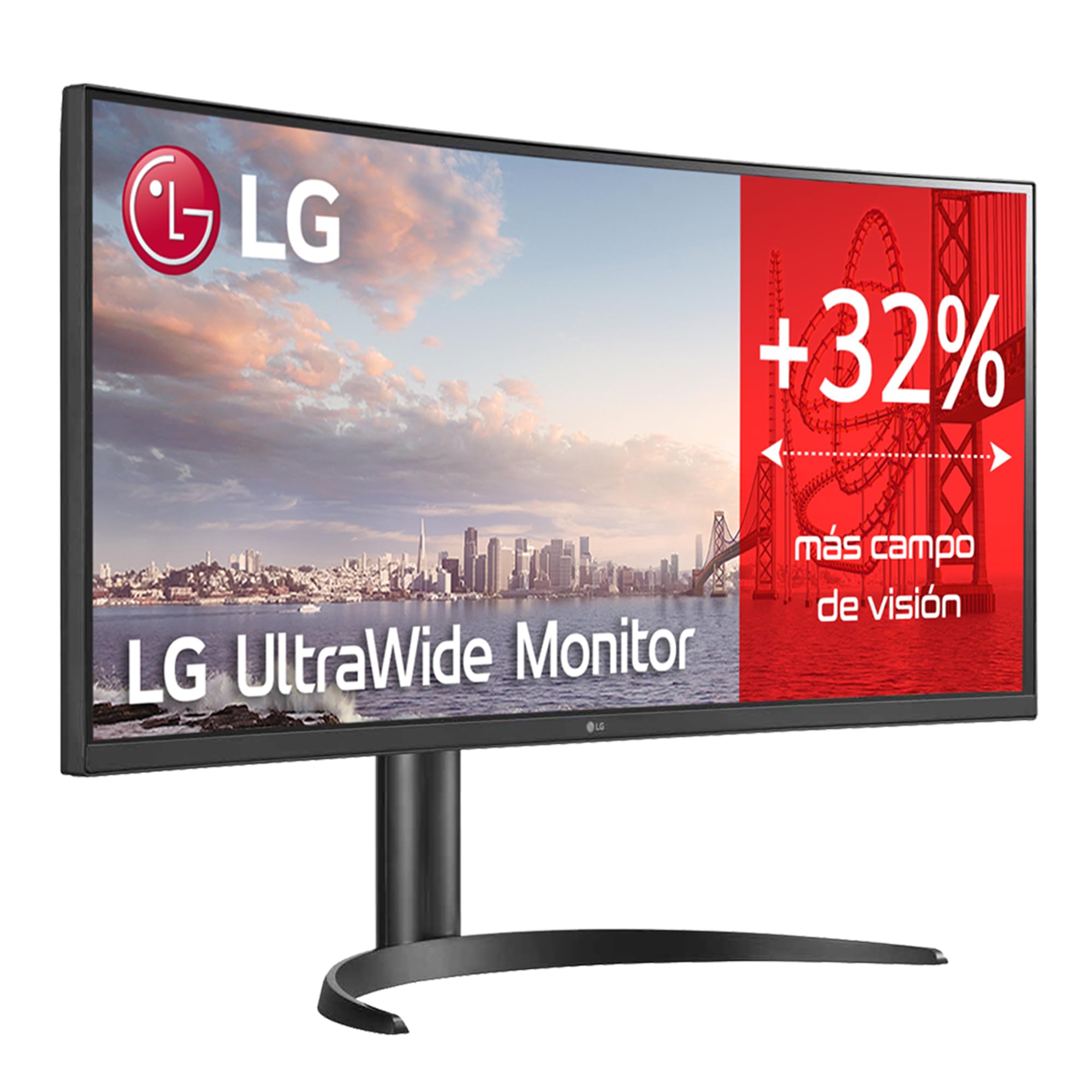 Monitor Profesional Ultrapanorámico Curvo LG 34WQ75C-B 34'/ WQHD/ Multimedia/ Regulable en altura/ Negro