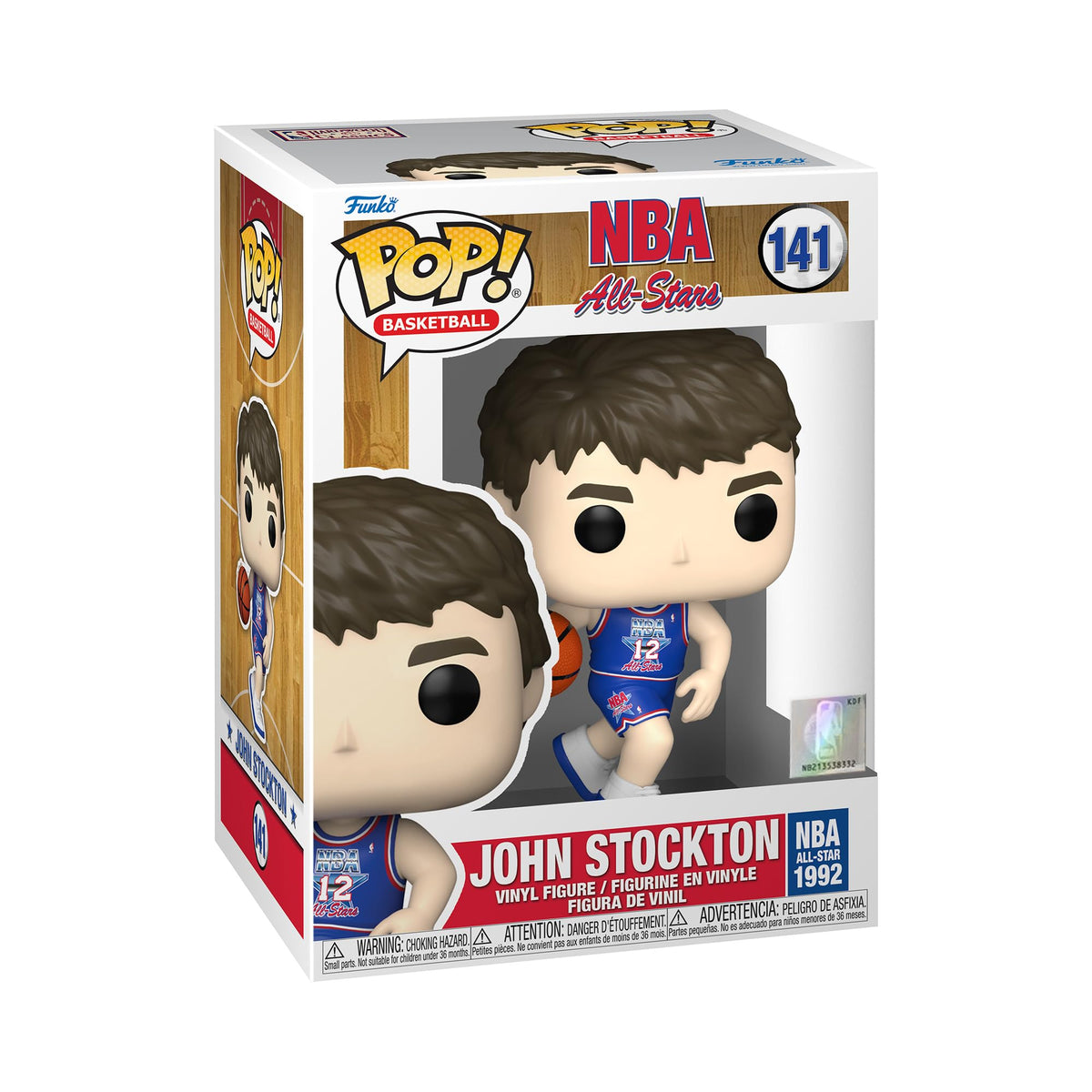 Funko Pop! NBA Legends-John Stockton - (Blue All Star Uni 1992) - Figura de Vinilo Coleccionable - Idea de Regalo- Mercancia Oficial - Juguetes para Niños y Adultos - Sports Fans