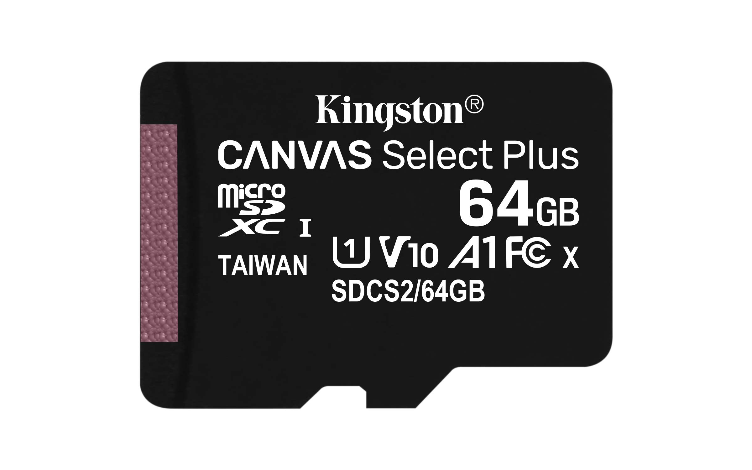 Tarjeta de Memoria Kingston CANVAS Select Plus 64GB microSD XC/ Clase 10/ 100MBs