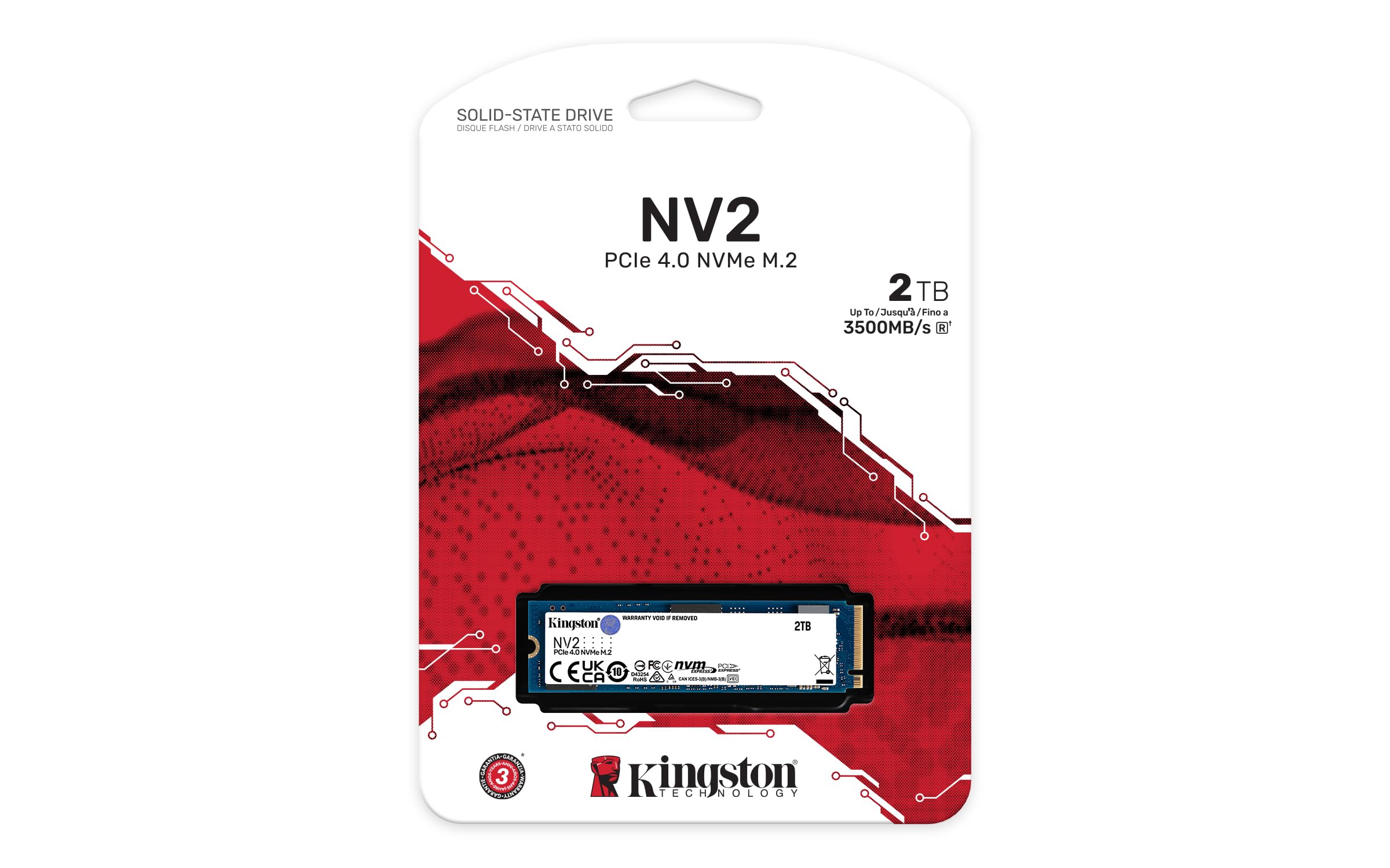 Disco SSD Kingston NV2 2TB/ M.2 2280 PCIe 4.0 NVMe