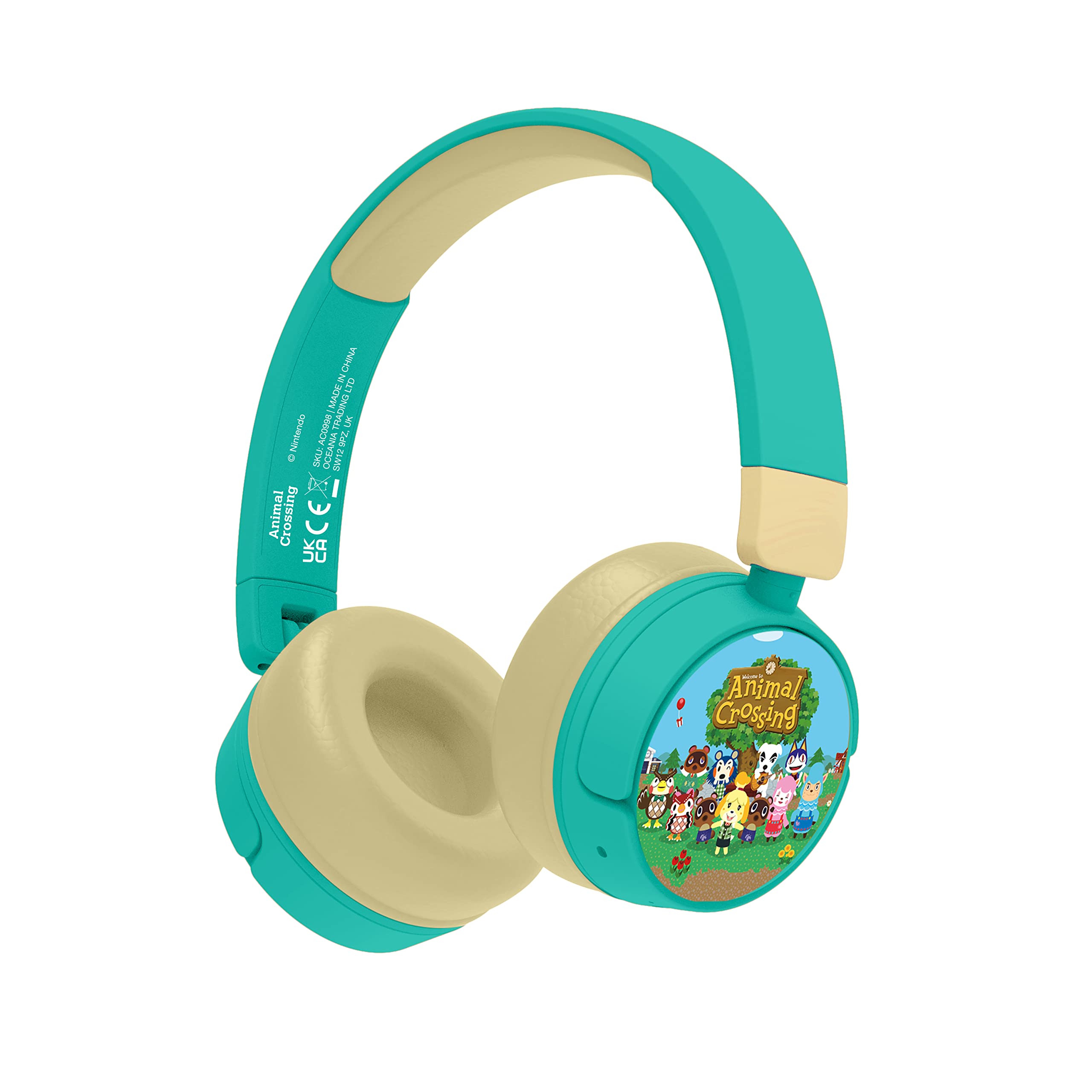 OTL Technologies Auriculares Infantiles INALÁMBRICOS Animal Crossing Bluetooth Plegables