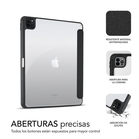 Funda Subblim Clear Shock Case para iPad Pro 12.9' 2022-21-20/ Negra