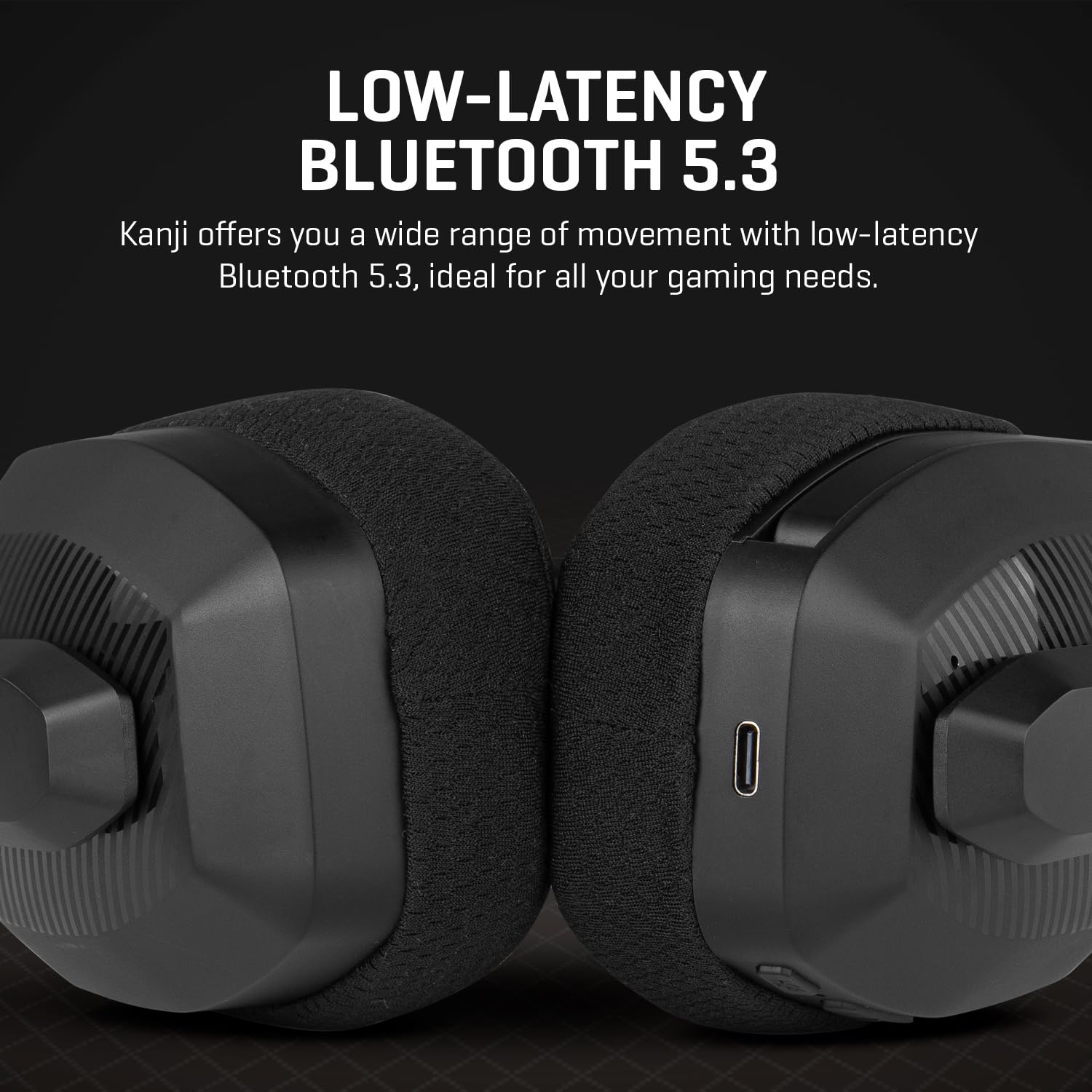 Auriculares Gaming Inalámbricos con Micrófono Krom Kanji/ Bluetooth/ USB 2.0/ Negros