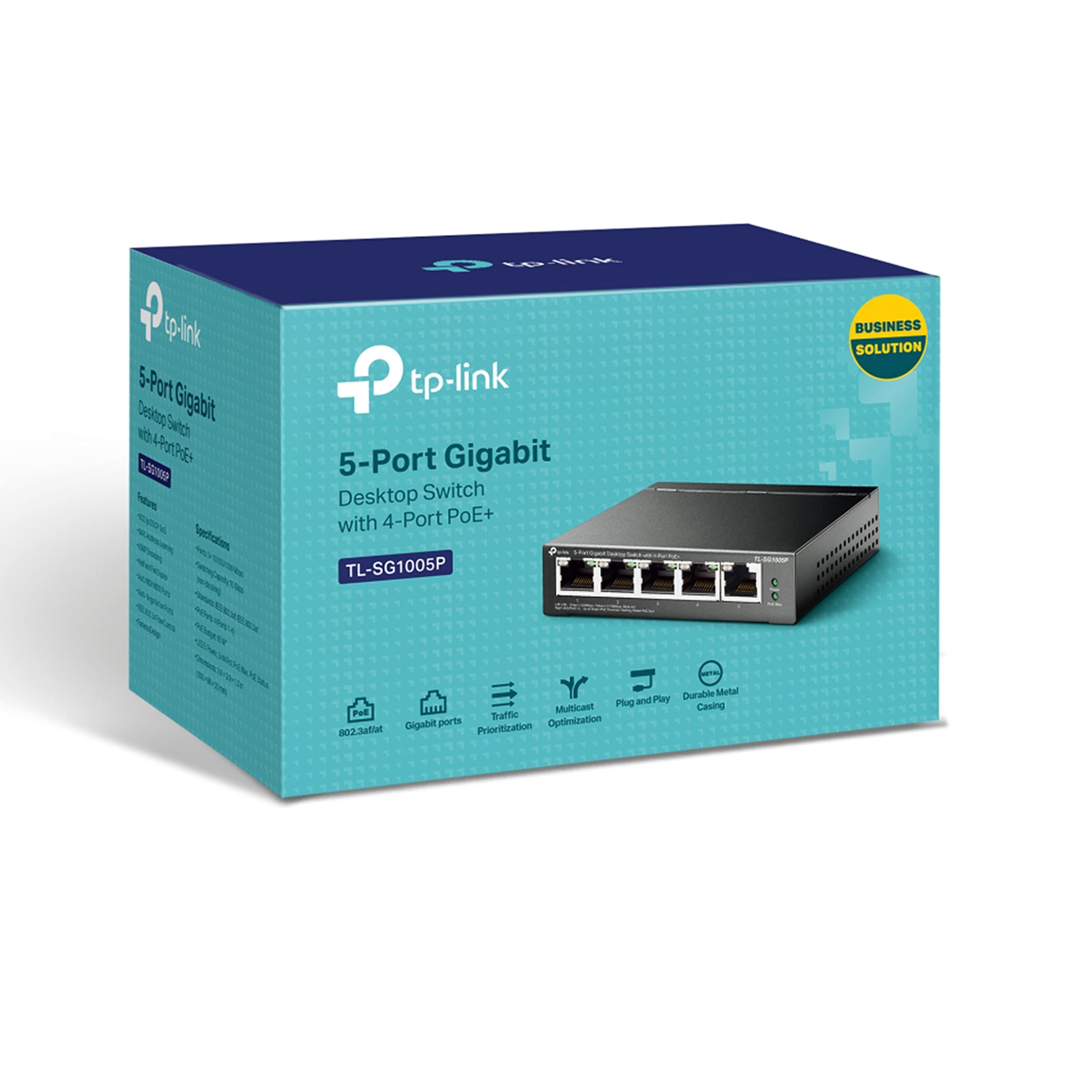 Switch TP-Link TL-SG1005P 5 Puertos/ RJ-45 10/100/1000 PoE