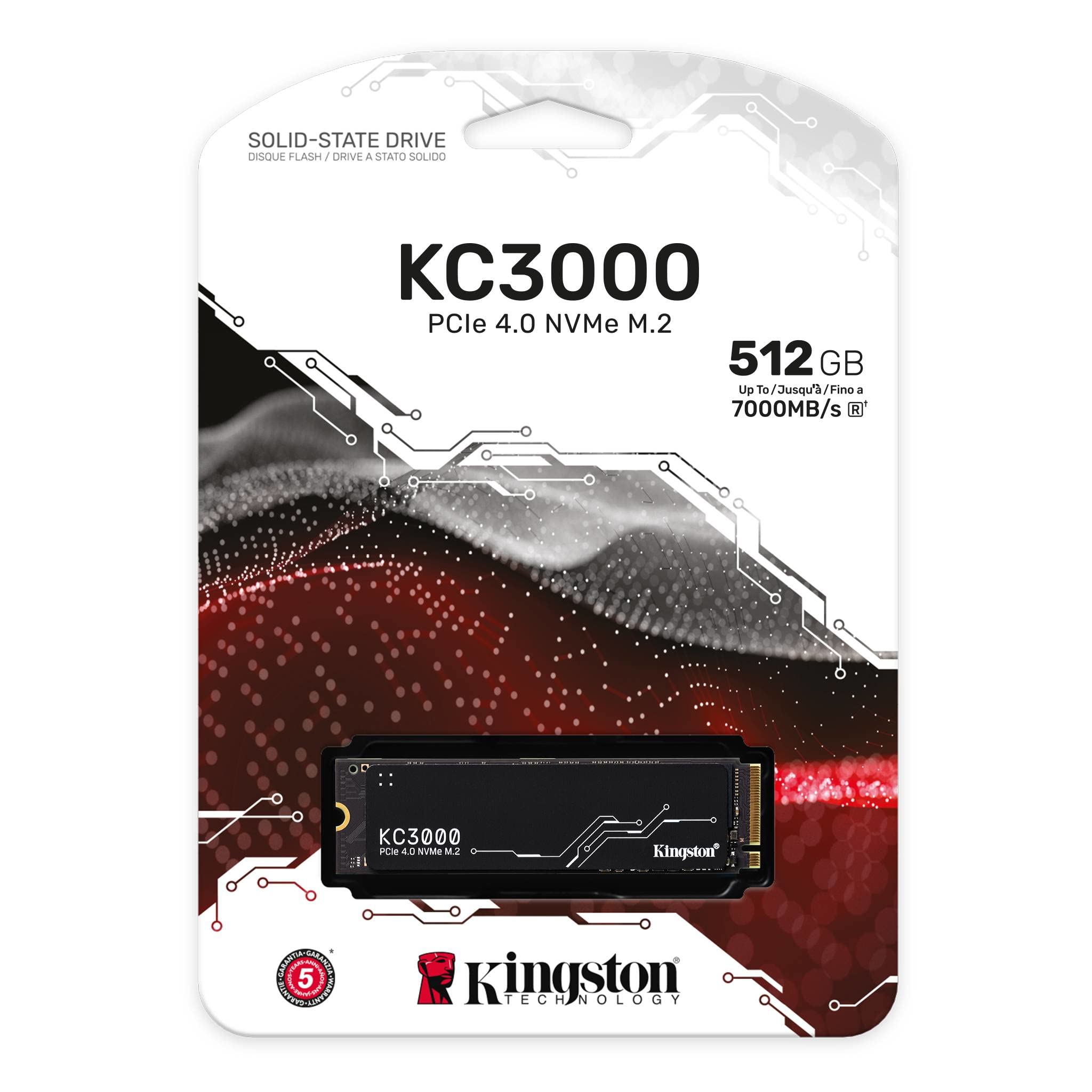 Disco SSD Kingston KC3000 512GB/ M.2 2280 PCIe 4.0/ con Disipador de Calor/ Full Capacity